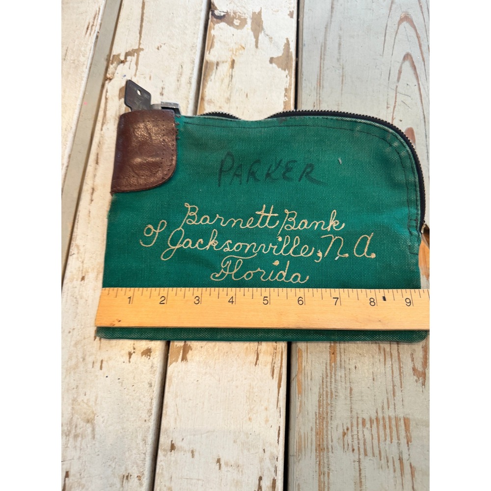 Vintage A Rifkin Co Wilkes Barre Arco Lock 7 Money Bank Deposit Bag w/ Key Works - Picture 7 of 7